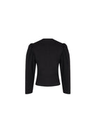 Tiny-Siyah önü Düğmeli Vatkalı Büzgülü Ceket-Ceket-8-Milagron.com