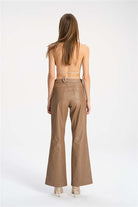 Tiny Store-Suni Deri Kahve Palazzo Pantolon-Deri Pantolon-8-Milagron.com