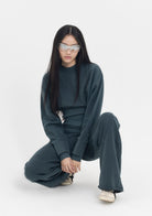 Tiny-Yarım Balıkçı Yaka Lastik Bel Detaylı Pamuklu Antrasit Sweatshirt-Sweatshirts & Hoodies-6-Milagron.com