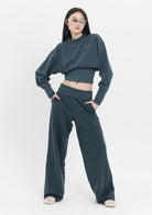 Tiny-Yarım Balıkçı Yaka Lastik Bel Detaylı Pamuklu Antrasit Sweatshirt-Sweatshirts & Hoodies-7-Milagron.com