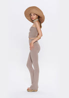 Tiny-Yüksek Bel İspanyol Paça Açık Kahverengi Tayt-Tayt-12-Milagron.com