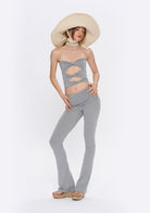 Tiny-Yüksek Bel İspanyol Paça Gri Tayt-Tayt-4-Milagron.com