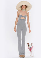 Tiny-Yüksek Bel İspanyol Paça Gri Tayt-Tayt-5-Milagron.com