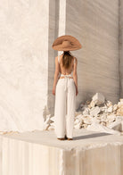 Tiny-Yumuşak Dökümlü Beyaz Beli Lastikli Pantolon-Pantolon-6-Milagron.com