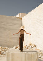 Tiny-Yumuşak Dökümlü Kahverengi Beli Lastikli Pantolon-Pantolon-7-Milagron.com