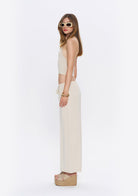 Tiny-Yumuşak Dökümlü Krem Beli Lastikli Pantolon-Pantolon-7-Milagron.com