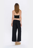 Tiny-Yumuşak Dökümlü Siyah Beli Lastikli Pantolon-Pantolon-2-Milagron.com