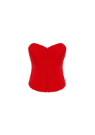 Tiny-önü Fermuarlı Sırtı Ayarlanabilir Balenli Kırmızı Korse-Büstiyer-11-Milagron.com