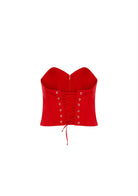 Tiny-önü Fermuarlı Sırtı Ayarlanabilir Balenli Kırmızı Korse-Büstiyer-12-Milagron.com