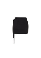 Tinybrandshop-Anvelop Kesim Bağlamalı Mini Siyah Etek-6-Milagron.com