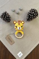 Totzee-Amigurumi Kaplan Çıngırak Sarı & Kahverengi-Amigurumi Çıngırak-1-Milagron.com