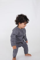 Totzee-Bağcıklı Basic Pantolon Antrasit Gri-Pantolon-2-Milagron.com