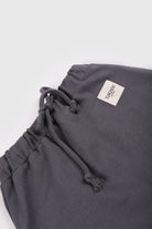 Totzee-Bağcıklı Basic Pantolon Antrasit Gri-Pantolon-3-Milagron.com