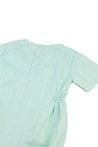 Totzee-Belden Büzgülü Tulum Çizgili - Yeşil & Beyaz-Çocuk Elbise & Tulum-2-Milagron.com