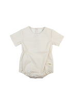 Totzee-Belden Büzgülü Tulum Mini Ekose Bej & Krem-Çocuk Elbise & Tulum-1-Milagron.com