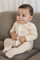 Totzee-Çıt Çıtlı Basic Yenidoğan Tulum Kahve Köpüğü-Çocuk Elbise & Tulum-2-Milagron.com