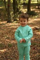 Totzee-Çıt Çıtlı Kapitone Sweatshirt Mint Yeşili-Sweatshirts & Hoodies-2-Milagron.com