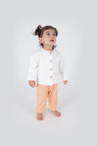 Totzee-Düğmeli Kapitone Basic Ceket - Ekru-Ceket-2-Milagron.com