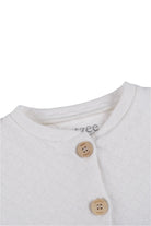 Totzee-Düğmeli Kapitone Basic Ceket - Ekru-Ceket-3-Milagron.com