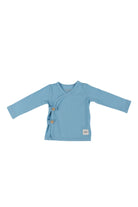 Totzee-Düğmeli Kruvaze Üst Gökyüzü Mavisi-Body-1-Milagron.com