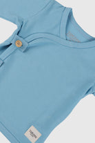 Totzee-Düğmeli Kruvaze Üst Gökyüzü Mavisi-Body-3-Milagron.com