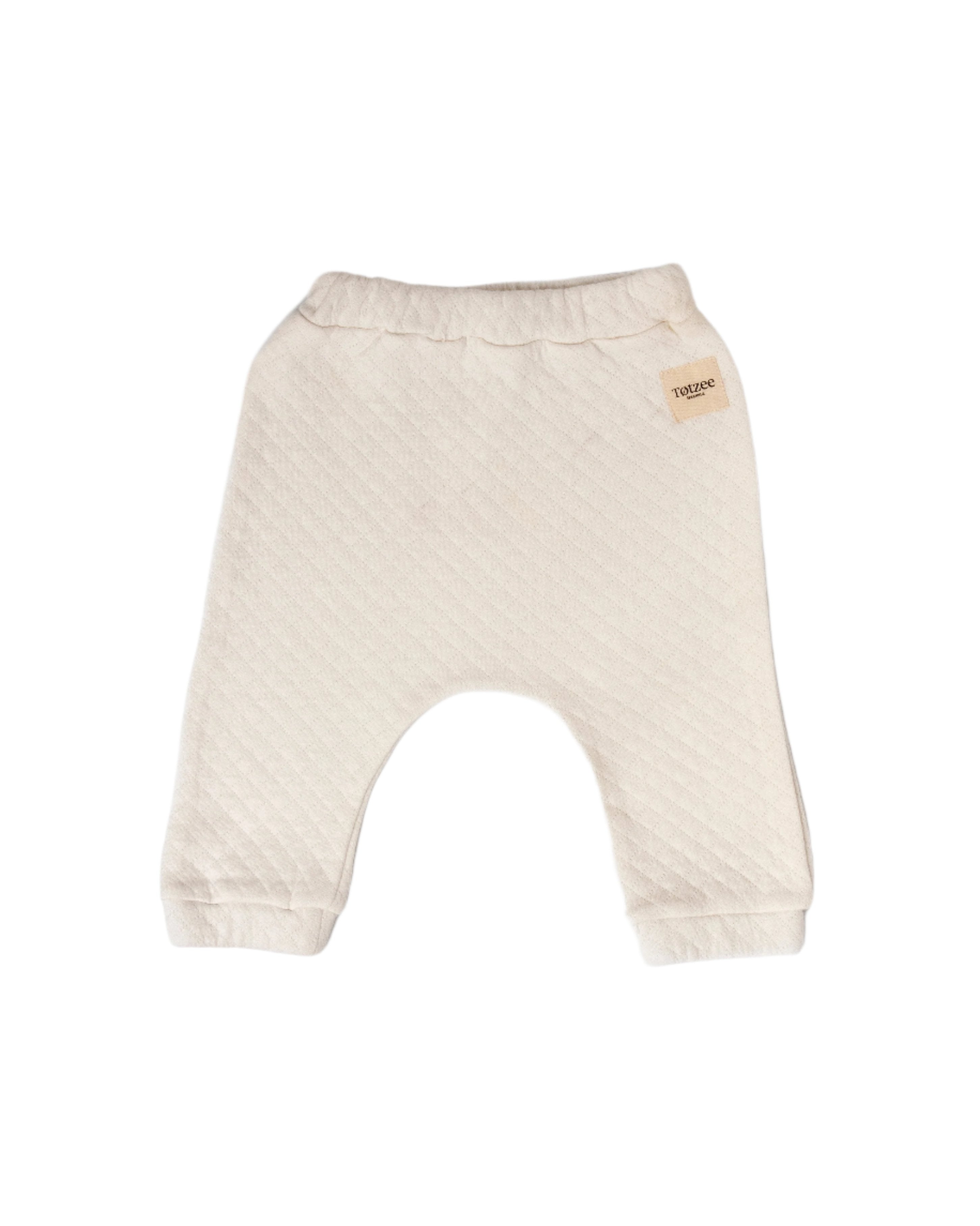 Totzee-Kapitone Harem Pantolon - Ekru-Pantolon-1-Milagron.com