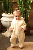 Totzee-Kapüşonlu Pelüş Tulum Vanilya Rengi-Çocuk Elbise & Tulum-2-Milagron.com