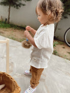 Totzee-Müslin Cepli Pantolon Camel Kahverengi-Pantolon-2-Milagron.com