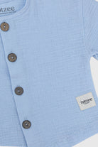 Totzee-Müslin Düğmeli Basic Üst Bebek Mavisi-Ceket-3-Milagron.com
