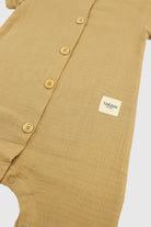 Totzee-Müslin Düğmeli Tulum Kumsal Beji-Çocuk Elbise & Tulum-3-Milagron.com