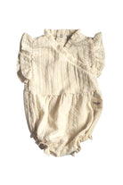 Totzee-Müslin Fırfırlı Mini Ponpon Tulum Deniz Kabuğu-Çocuk Elbise & Tulum-1-Milagron.com