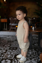 Totzee-Müslin Kanguru Cepli Salopet Ay Işığı Beji-Salopet-1-Milagron.com