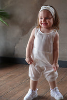 Totzee-Müslin Kanguru Cepli Salopet Ekru-Salopet-1-Milagron.com