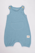 Totzee-Müslin Kanguru Cepli Salopet Okyanus Mavisi-Salopet-2-Milagron.com