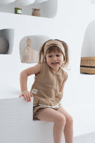 Totzee-Müslin Kimono Elbise Kumsal Beji-Çocuk Elbise & Tulum-2-Milagron.com