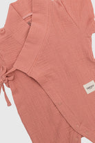 Totzee-Müslin Uzun Kimono Tulum Mercan Rengi-Çocuk Elbise & Tulum-3-Milagron.com