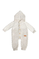 Totzee-Organik El örgüsü Kapüşonlu Önden Düğmeli Tulum Antik Bej-Çocuk Elbise & Tulum-1-Milagron.com