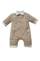 Totzee-Scuba Süet Önden Fermuarlı Tulum Latte-Çocuk Elbise & Tulum-1-Milagron.com