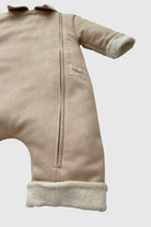 Totzee-Scuba Süet Önden Fermuarlı Tulum Latte-Çocuk Elbise & Tulum-3-Milagron.com