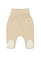 Totzee-Yüksek Bel Basic Patikli Pantolon Kahve Köpüğü-Pantolon-1-Milagron.com