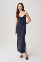 Towdoo-Aster Askılı Elbise - Lacivert-Elbise-4-Milagron.com