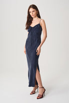 Towdoo-Aster Askılı Elbise - Lacivert-Elbise-6-Milagron.com