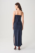 Towdoo-Aster Askılı Elbise - Lacivert-Elbise-7-Milagron.com