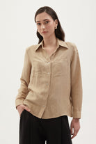 Towdoo-Daisy – Klasik Gömlek - Kahve-Gömlek-2-Milagron.com