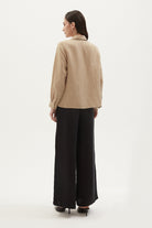 Towdoo-Daisy – Klasik Gömlek - Kahve-Gömlek-3-Milagron.com