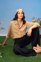 Towdoo-Daisy – Klasik Gömlek - Kahve-Gömlek-4-Milagron.com