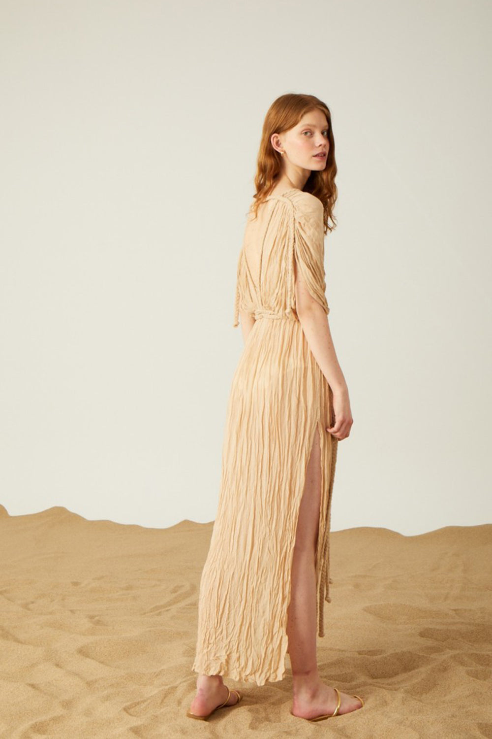 Towdoo-Hypatia Elbise - Krem-Elbise-2-Milagron.com