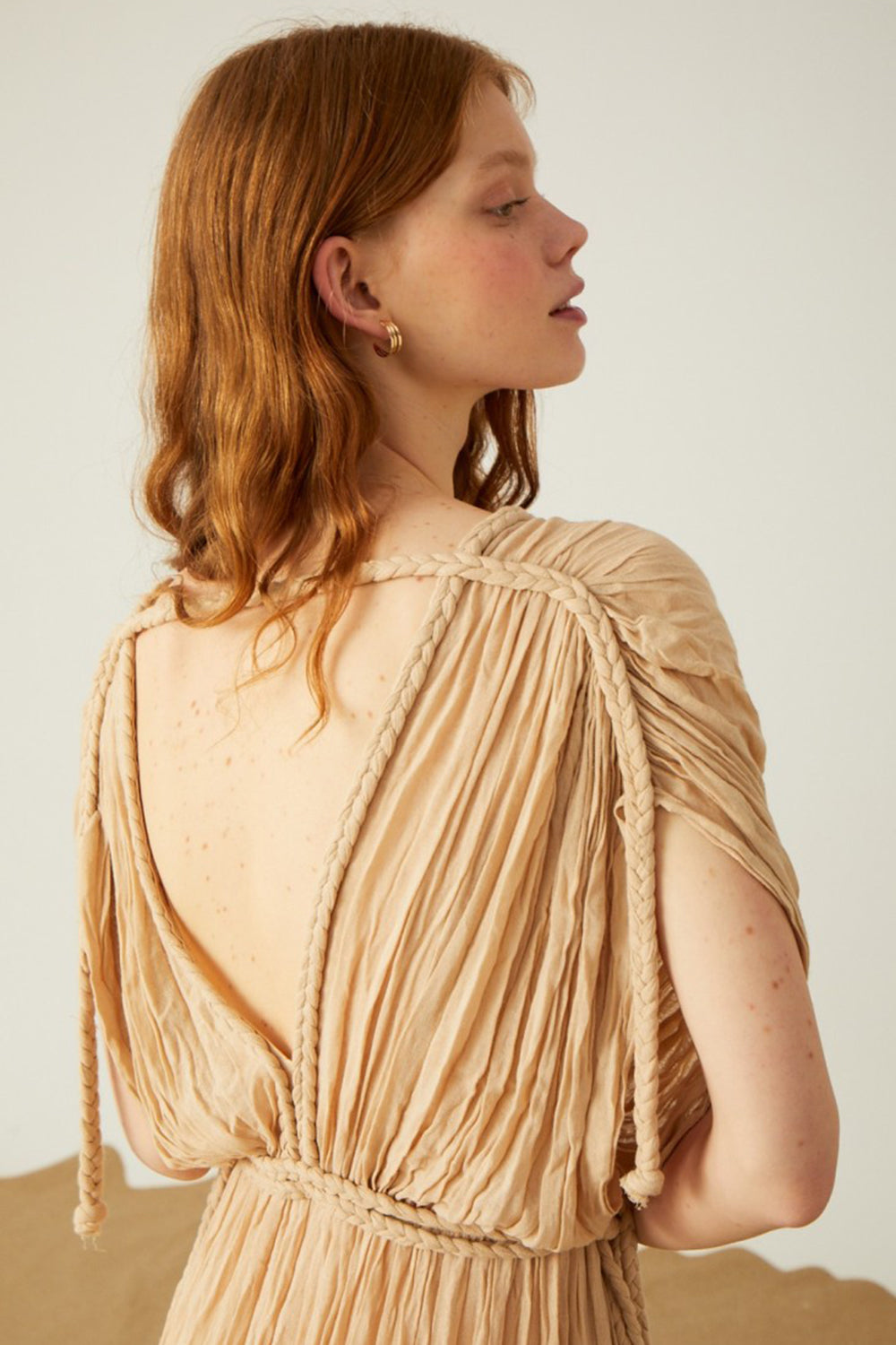 Towdoo-Hypatia Elbise - Krem-Elbise-4-Milagron.com