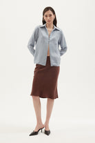 Towdoo-Lavender – Tek Düğmeli Gömlek - Mavi-Gömlek-6-Milagron.com