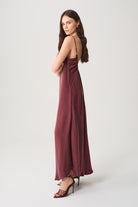 Towdoo-Sage Sırtı Açık Elbise - Mürdüm-Elbise-2-Milagron.com